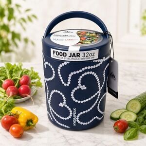 HydraPeak Insulated Food Jar 32 Oz Stainless Steel Wide Mouth Double Wall Pearl